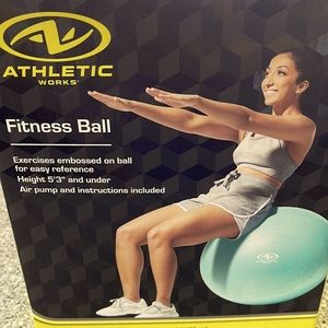 Fitness ball with pump, NWOT, never opened, never used